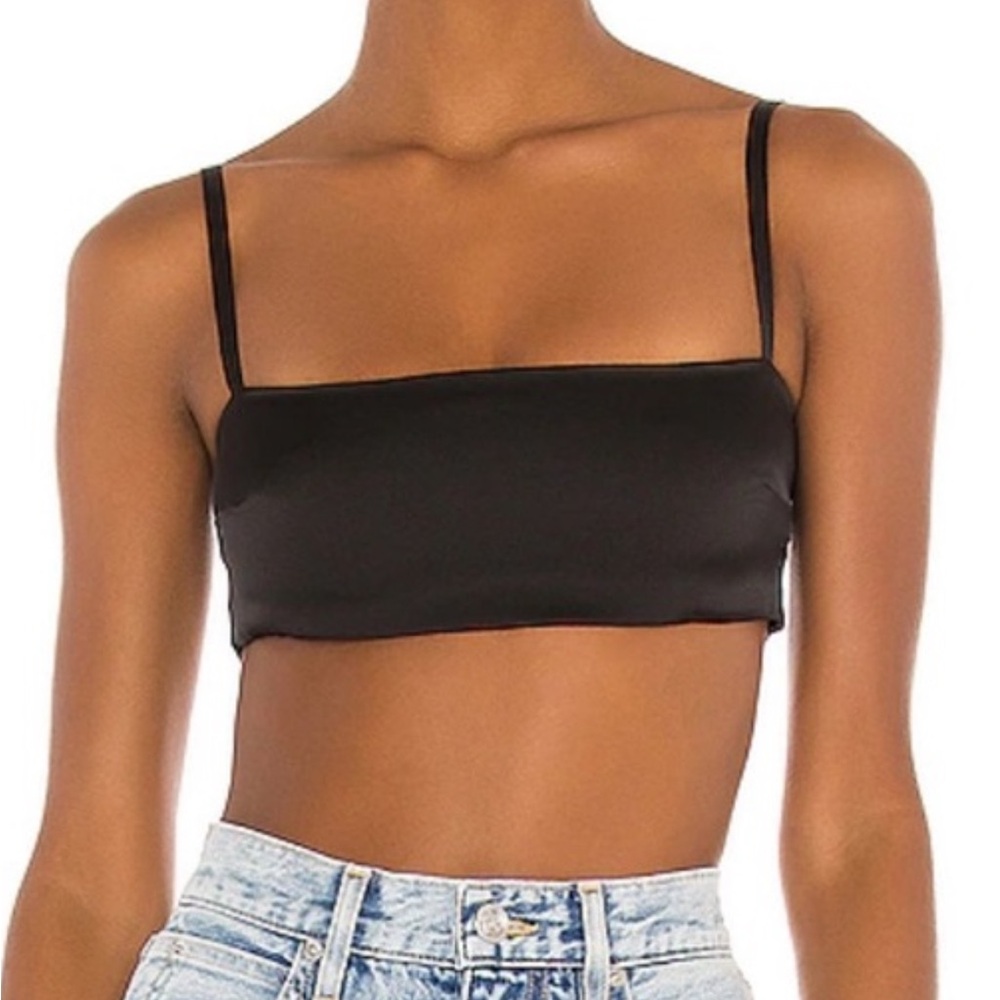 Mika top black cami crop